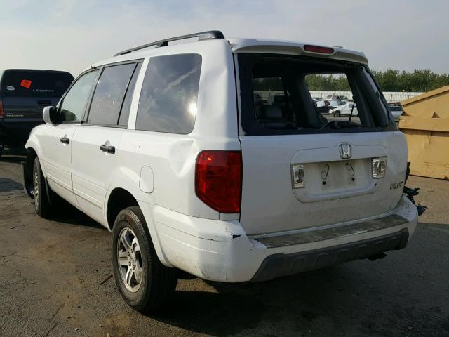 2HKYF185X4H614294 - 2004 HONDA PILOT EXL WHITE photo 3