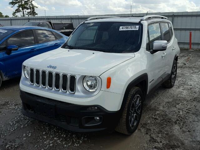 ZACCJADT2GPE29925 - 2016 JEEP RENEGADE L WHITE photo 2