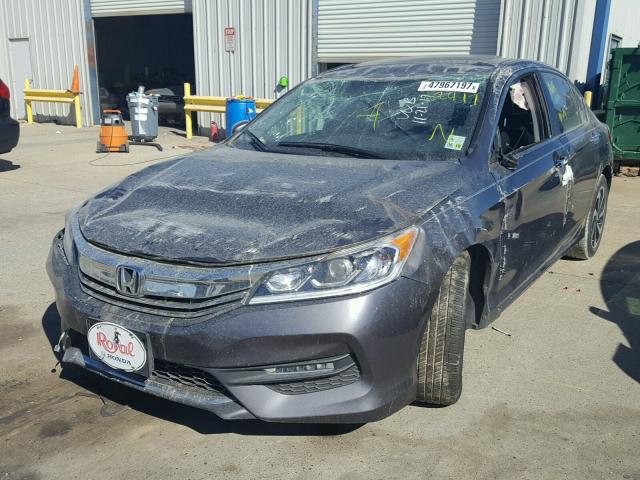 1HGCR2F81GA000929 - 2016 HONDA ACCORD EXL GRAY photo 2