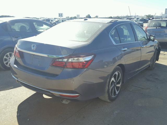 1HGCR2F81GA000929 - 2016 HONDA ACCORD EXL GRAY photo 4