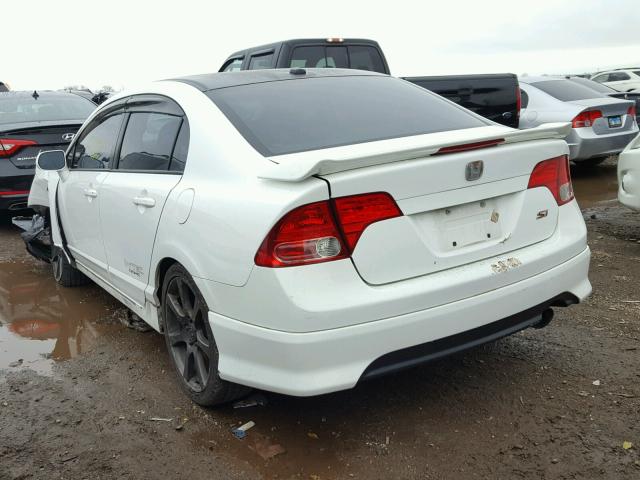 2HGFA55588H712399 - 2008 HONDA CIVIC SI WHITE photo 3