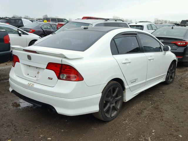 2HGFA55588H712399 - 2008 HONDA CIVIC SI WHITE photo 4