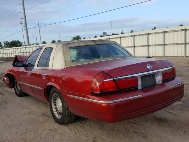 2MEFM75W9YX668489 - 2000 MERCURY GRAND MARQ RED photo 3