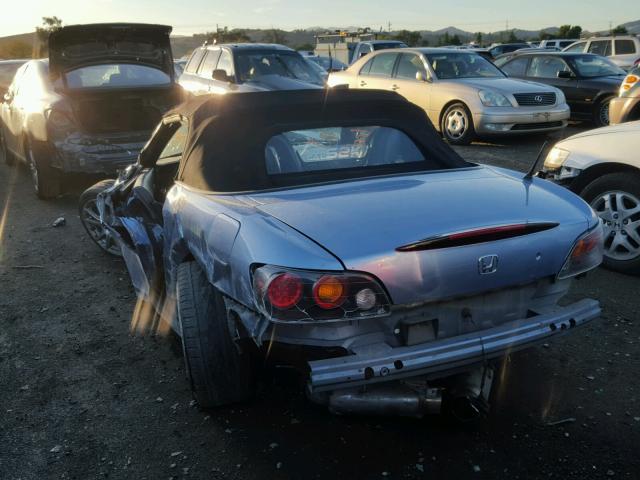 JHMAP21464T004229 - 2004 HONDA S2000 BLUE photo 3