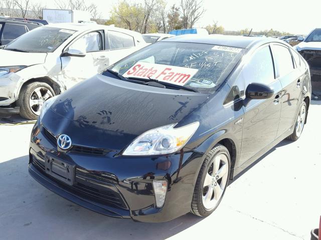 JTDKN3DU8D5581104 - 2013 TOYOTA PRIUS BLACK photo 2