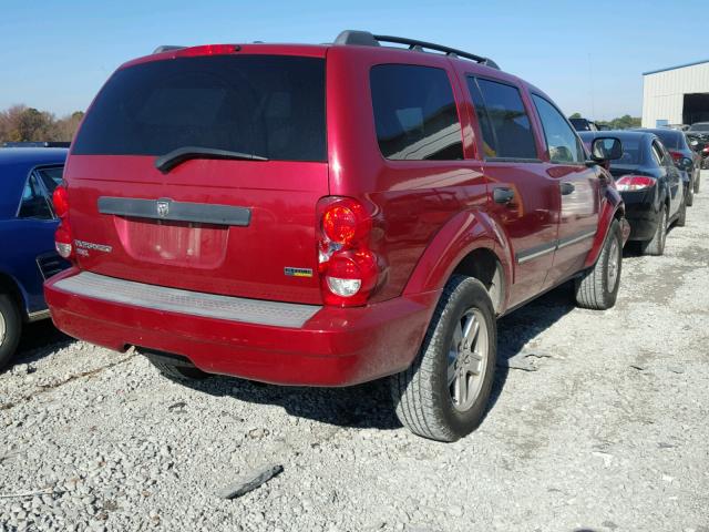 1D8HB48N58F114994 - 2008 DODGE DURANGO SL RED photo 4