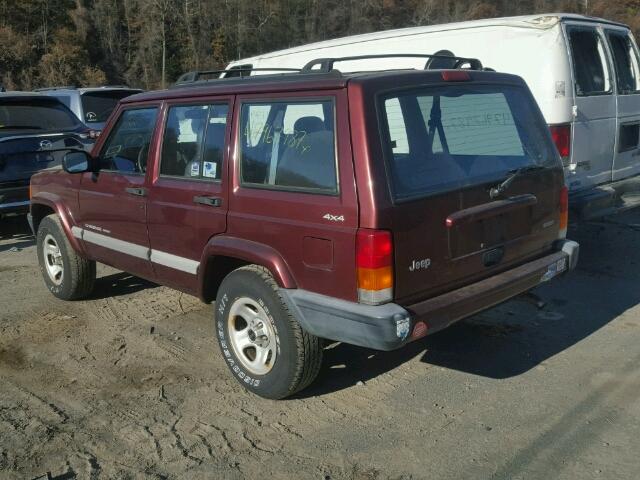 1J4FF48S31L623368 - 2001 JEEP CHEROKEE S MAROON photo 3