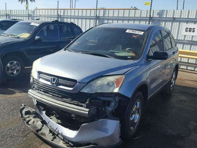 5J6RE38338L010289 - 2008 HONDA CR-V LX BLUE photo 2