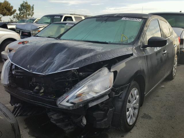 3N1AB7AP3GL645227 - 2016 NISSAN SENTRA S BLACK photo 2