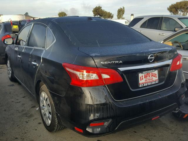 3N1AB7AP3GL645227 - 2016 NISSAN SENTRA S BLACK photo 3