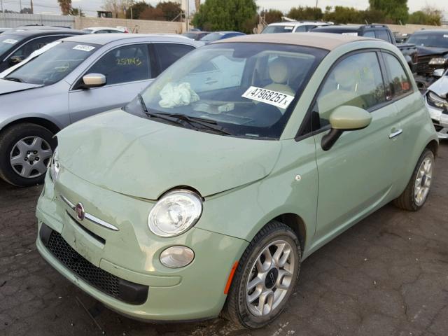 3C3CFFDR4FT501125 - 2015 FIAT 500 POP GREEN photo 2