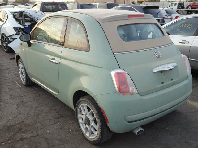 3C3CFFDR4FT501125 - 2015 FIAT 500 POP GREEN photo 3