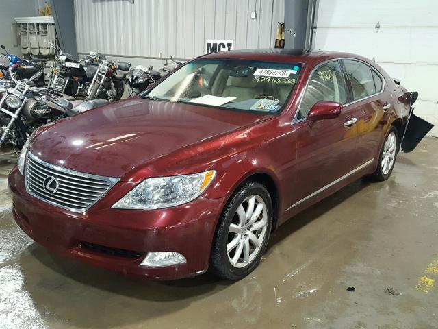 JTHBL46F575001644 - 2007 LEXUS LS 460 MAROON photo 2