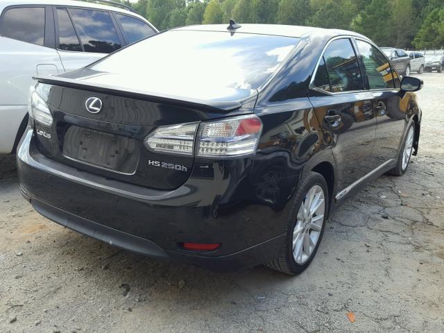 JTHBB1BA8A2017034 - 2010 LEXUS HS 250H BLACK photo 4