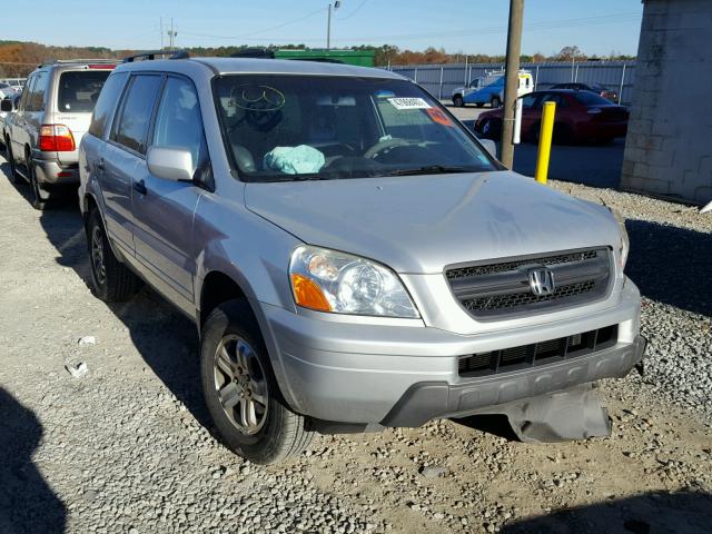 2HKYF18534H610569 - 2004 HONDA PILOT EXL SILVER photo 1