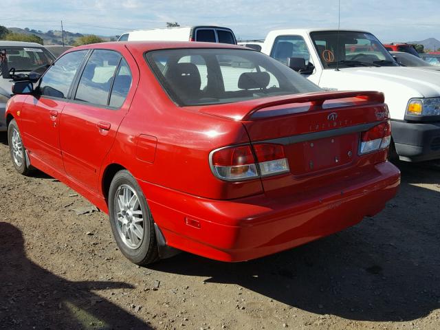 JNKCP11A6XT006110 - 1999 INFINITI G20 RED photo 3