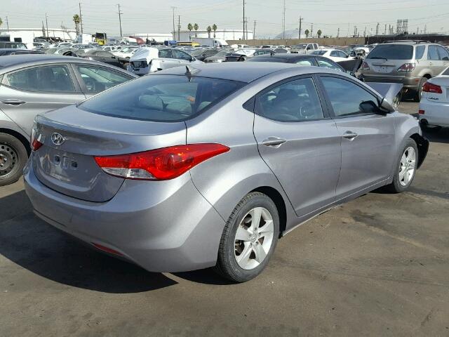 KMHDH4AE6CU372625 - 2012 HYUNDAI ELANTRA GL GRAY photo 4