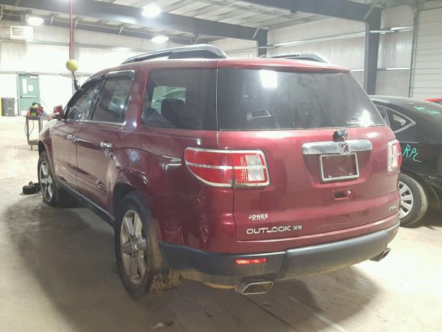 5GZEV33727J117907 - 2007 SATURN OUTLOOK SP მუქწითელი ფოტო 3