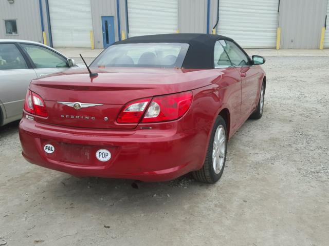 1C3LC55R98N689810 - 2008 CHRYSLER SEBRING TO RED photo 4