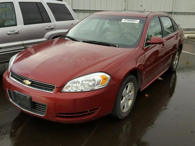 2G1WT57K891109922 - 2009 CHEVROLET IMPALA 1LT MAROON photo 2