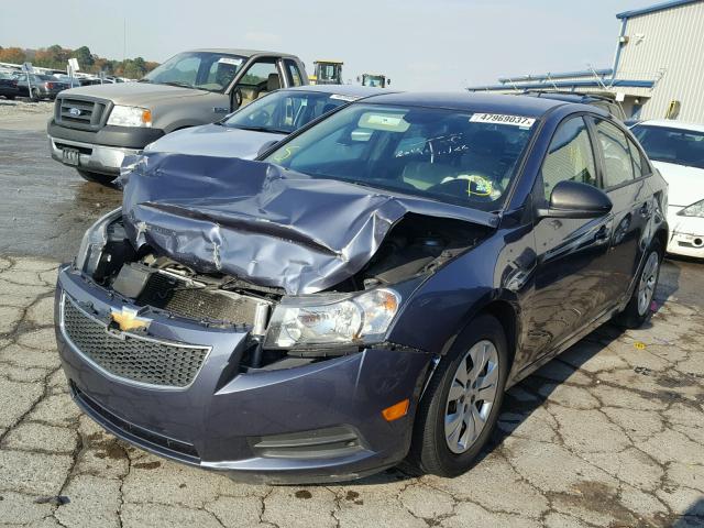 1G1PA5SH3E7212975 - 2014 CHEVROLET CRUZE LS BLUE photo 2