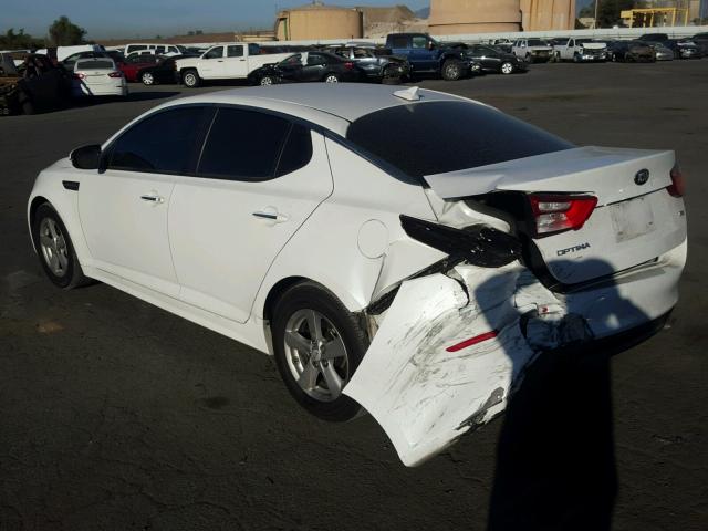 5XXGM4A77FG392472 - 2015 KIA OPTIMA LX WHITE photo 3