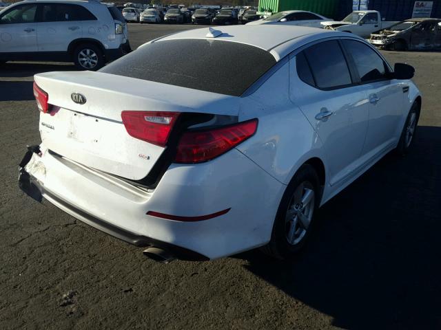 5XXGM4A77FG392472 - 2015 KIA OPTIMA LX WHITE photo 4