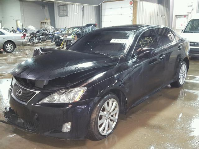 JTHCK262875010184 - 2007 LEXUS IS 250 BLACK photo 2