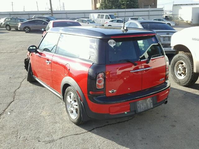 WMWZF3C55DT489625 - 2013 MINI COOPER CLU RED photo 3