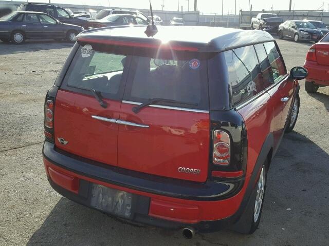 WMWZF3C55DT489625 - 2013 MINI COOPER CLU RED photo 4