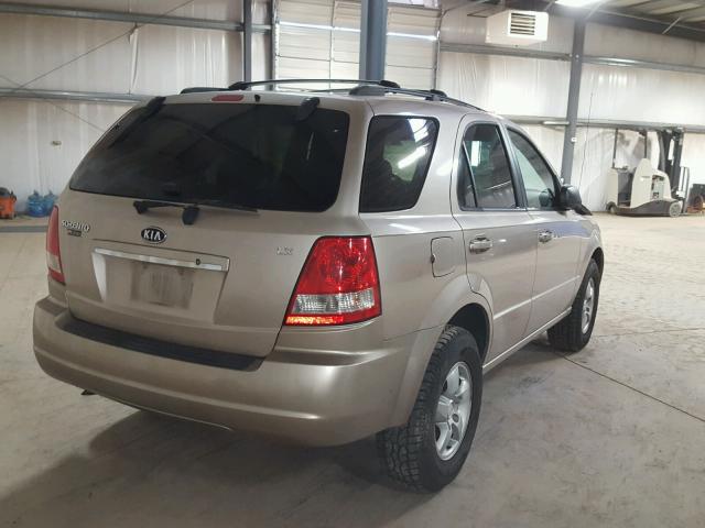 KNDJC733765521545 - 2006 KIA SORENTO EX TAN photo 4