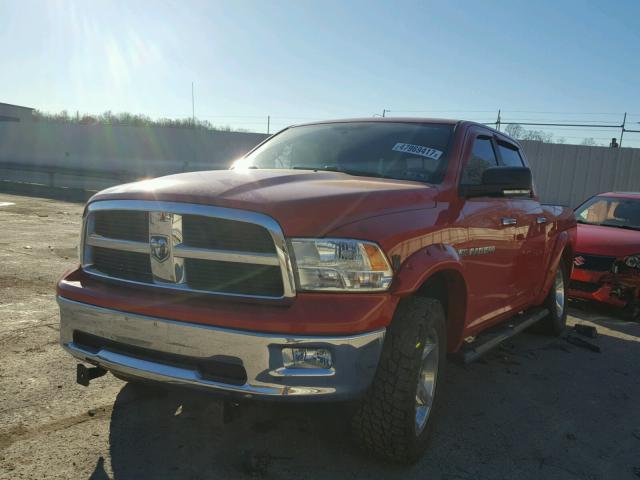 1D7RV1CT8BS612609 - 2011 DODGE RAM 1500 RED photo 2