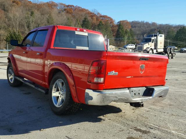 1D7RV1CT8BS612609 - 2011 DODGE RAM 1500 RED photo 3