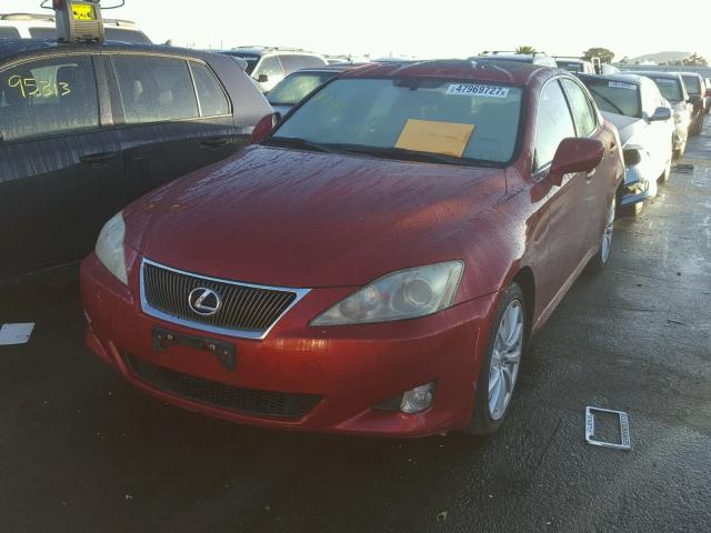 JTHCK262375009492 - 2007 LEXUS IS 250 RED photo 2