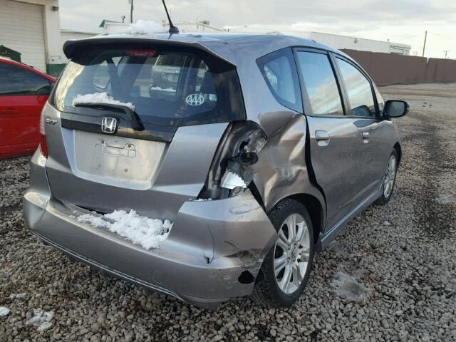 JHMGE88469S012465 - 2009 HONDA FIT SPORT SILVER photo 4