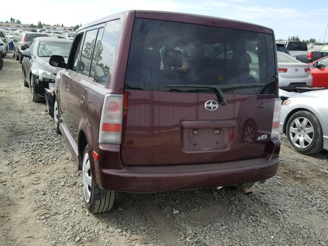 JTLKT324954028918 - 2005 TOYOTA SCION XB მუქწითელი ფოტო 3