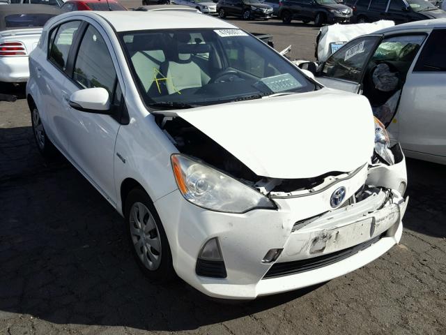 JTDKDTB31C1527159 - 2012 TOYOTA PRIUS C WHITE photo 1