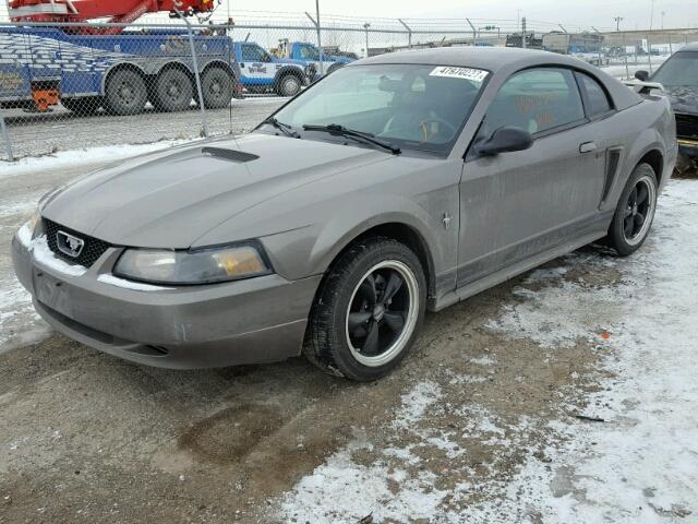 1FAFP40442F227648 - 2002 FORD MUSTANG GRAY photo 2