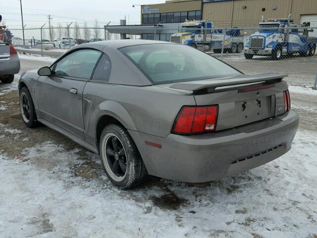 1FAFP40442F227648 - 2002 FORD MUSTANG GRAY photo 3