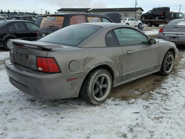 1FAFP40442F227648 - 2002 FORD MUSTANG GRAY photo 4