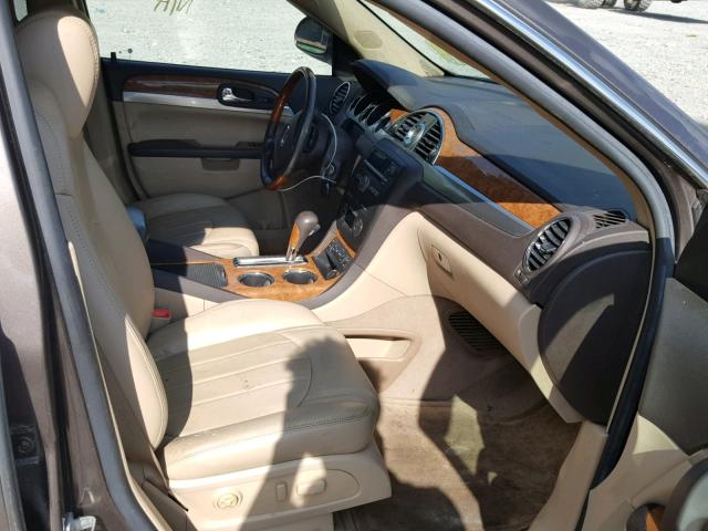 5GAEV23768J167501 - 2008 BUICK ENCLAVE CX BROWN photo 5