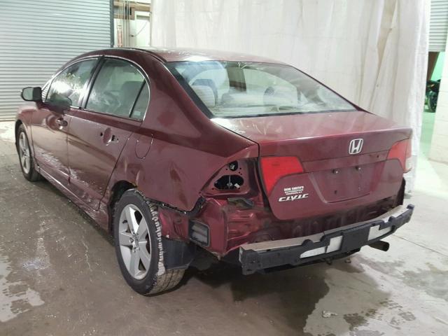 1HGFA16877L008150 - 2007 HONDA CIVIC EX RED photo 3