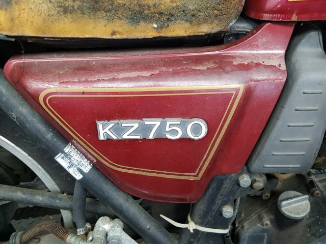 KZ750E005829 - 1978 KAWASAKI KZ750 RED photo 10