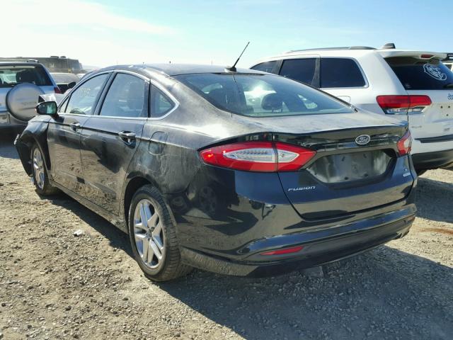 3FA6P0HD1ER261003 - 2014 FORD FUSION SE BLACK photo 3