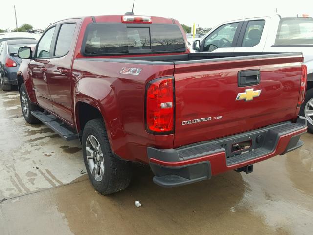 1GCGTDEN5J1169735 - 2018 CHEVROLET COLORADO Z MAROON photo 3