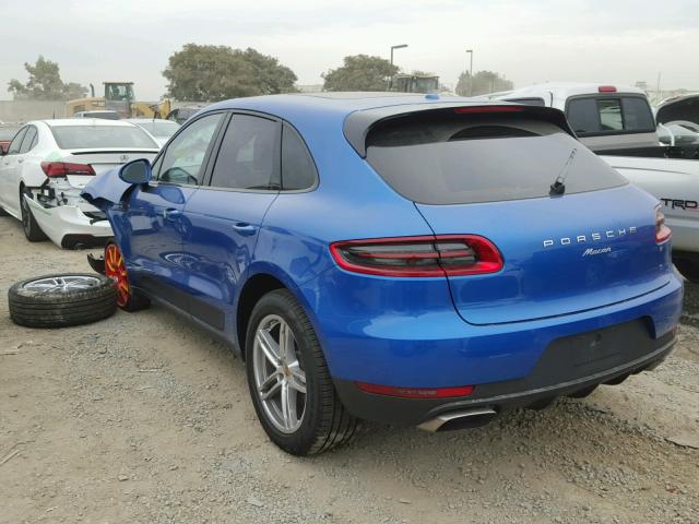 WP1AA2A59HLB07936 - 2017 PORSCHE MACAN BLUE photo 3