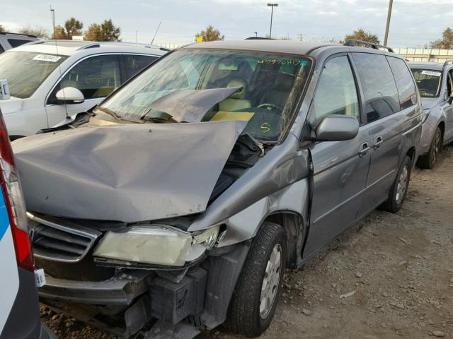 5FNRL18962B035007 - 2002 HONDA ODYSSEY EX GRAY photo 2