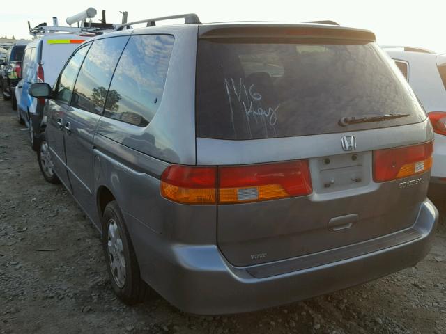 5FNRL18962B035007 - 2002 HONDA ODYSSEY EX GRAY photo 3