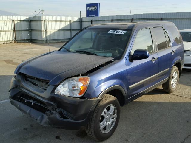 JHLRD78882C050051 - 2002 HONDA CR-V EX BLUE photo 2