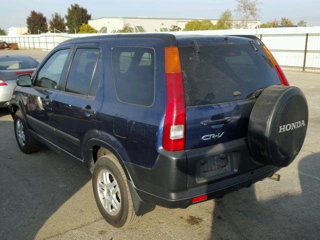 JHLRD78882C050051 - 2002 HONDA CR-V EX BLUE photo 3